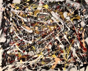 Collision Abstract acrylic on canvas 48 x 60