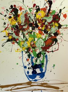 Summer Bouquet Abstract acrylic on canvas 30 x 40