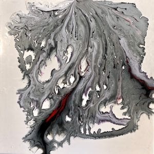 Arteries 24 x 24 acrylic flow painting on wood