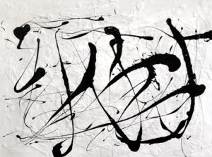 Escaping Acrylic abstract on canvas 48 x 36