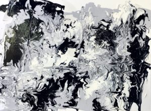 Undertow Acrylic abstract on canvas 40 x 30